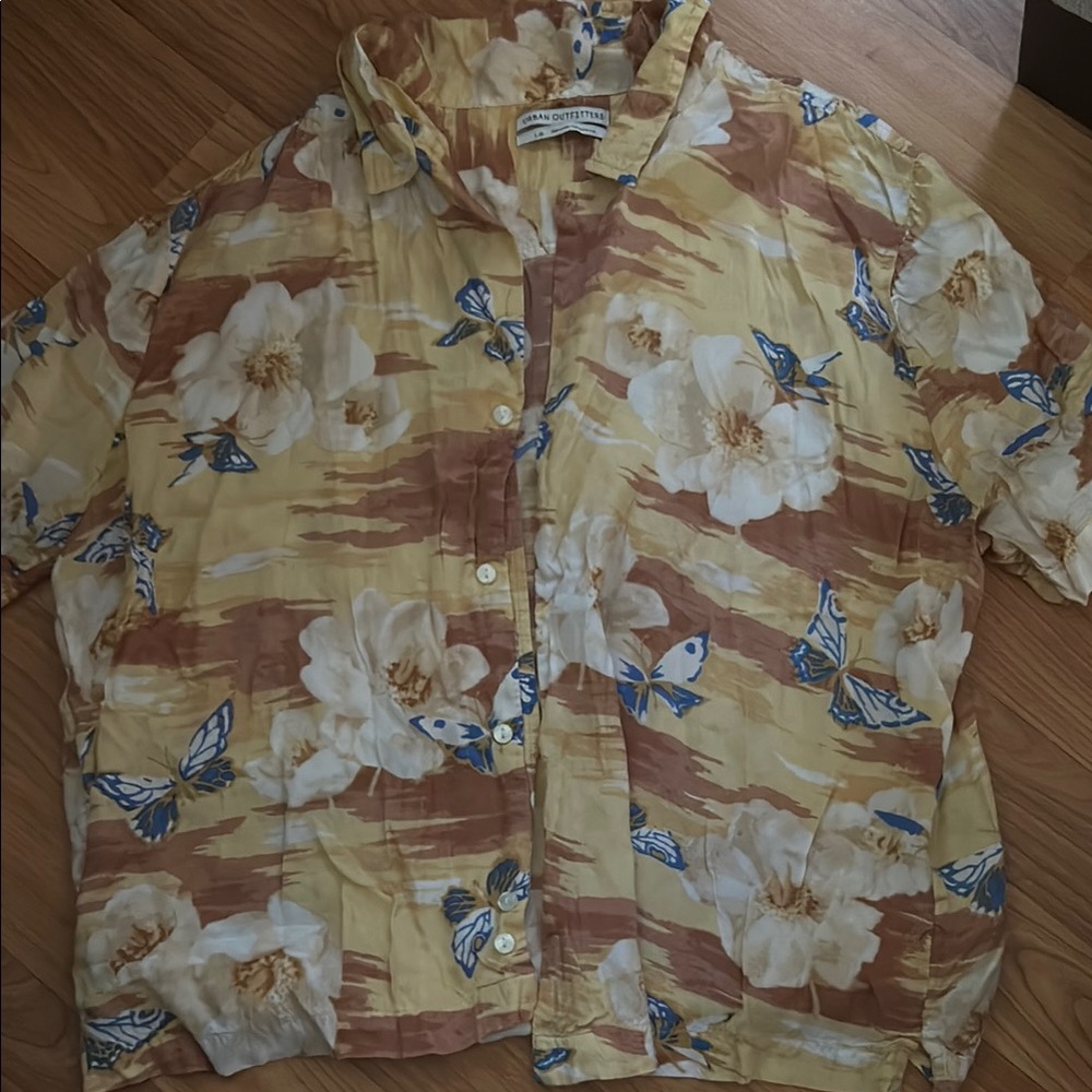 Urban outfitters  Floral and Butterfly Shirt